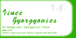 vince gyorgyovics business card